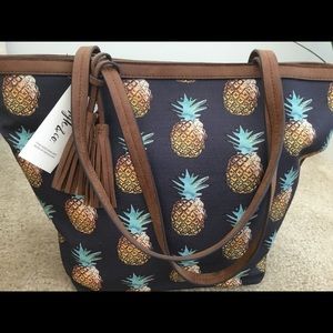 Xmas SALE Style &Co Pineapple Dark Blue Bag